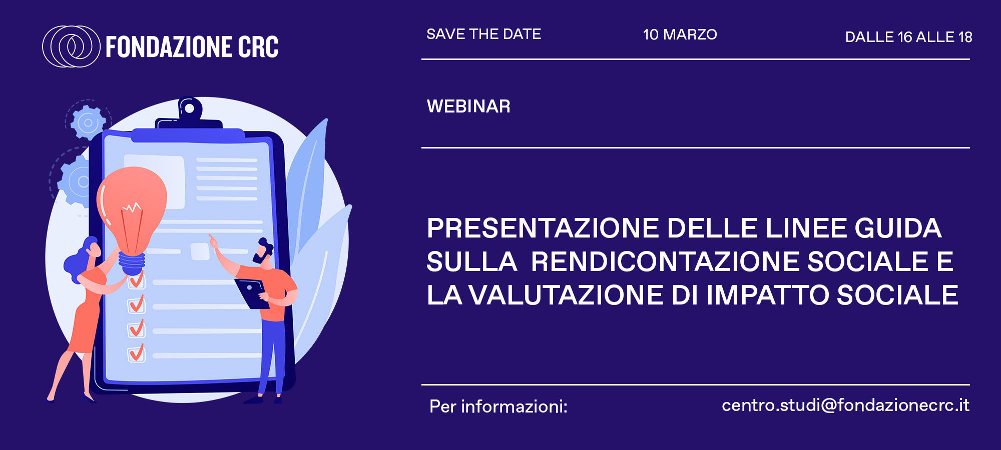 Presentazione delle linee guida sulla rendicontazione e la valutazione di  impatto sociale - Fondazione CRC