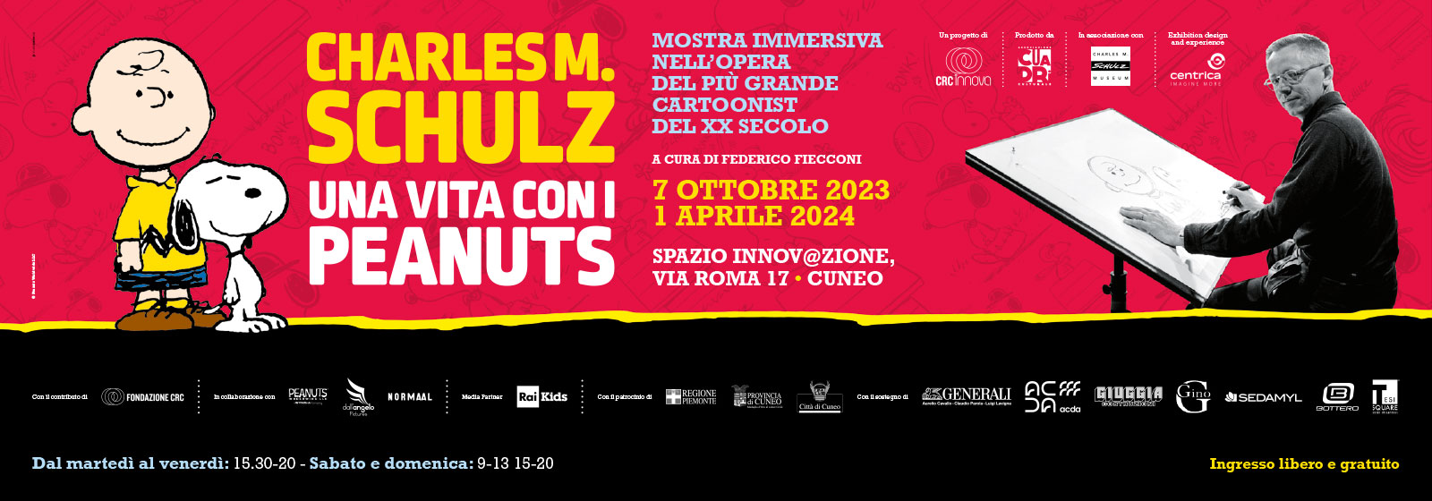 Charles M. Schulz, una vita con i Peanuts. Mostra immersiva nell’opera del più grande cartoonist del XX secolo