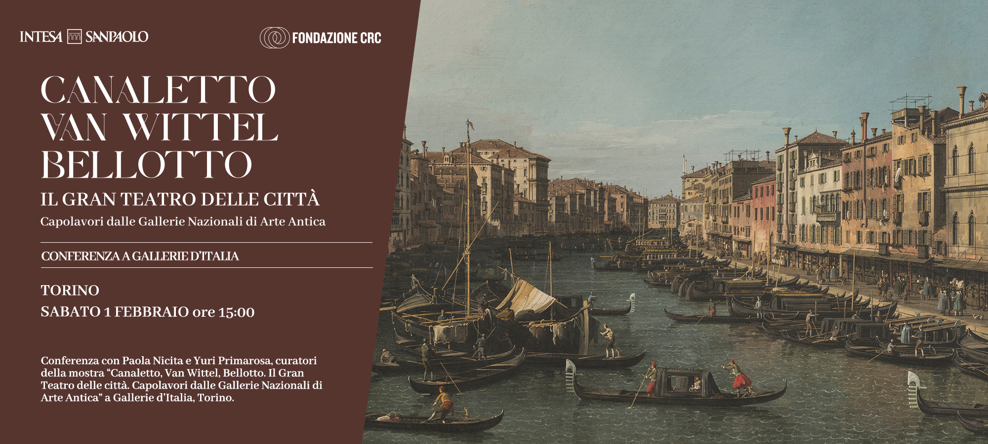 Conferenza “Canaletto, Van Wittel Bellotto. Il gran teatro delle città” a Gallerie d’Italia